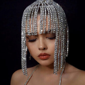 Glitter Rhinestone Head Chain for Women