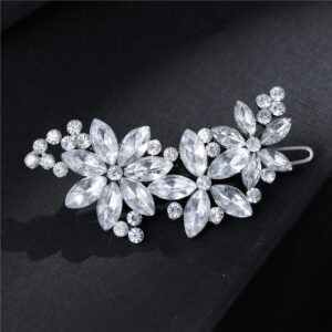 Glam Fashion Women's Crystal Rhinestone Bridal Wedding Flower Hairgrips/Hairpins